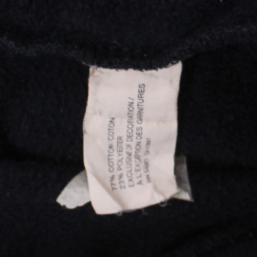 GAP Men's Black Pullover Hoodie Fleece Logo L Regular Fit