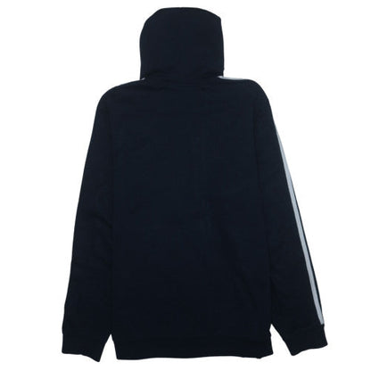 Adidas Mens Black XL Full Zip Fleece Hoodie with Embroidered Logo