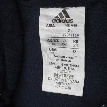 Adidas Mens Black XL Full Zip Fleece Hoodie with Embroidered Logo
