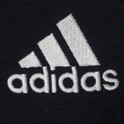 Adidas Mens Black XL Full Zip Fleece Hoodie with Embroidered Logo
