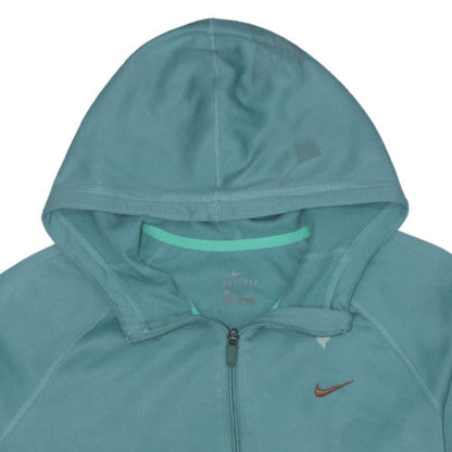 Nike Mens Green Full Zip Dri-Fit Hoodie Size L