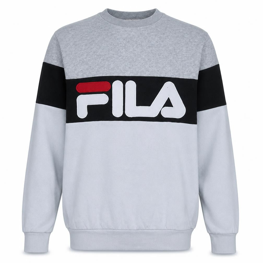 Fila Mens Grey Crew Neck Logo Sweatshirt Size M