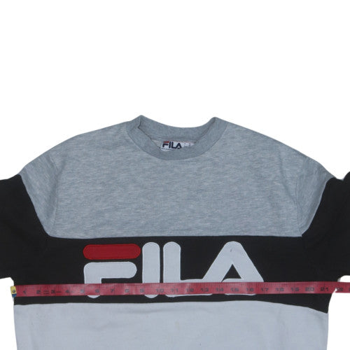 FILA Mens Grey Crew Neck Logo Sweatshirt Size M