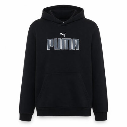 Puma Men's Black Pullover Hoodie Small Logo Fleece Sweatshirt