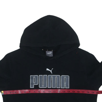 Puma Men's Black Pullover Hoodie Small Logo Fleece Sweatshirt