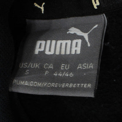 Puma Men's Black Pullover Hoodie Small Logo Fleece Sweatshirt