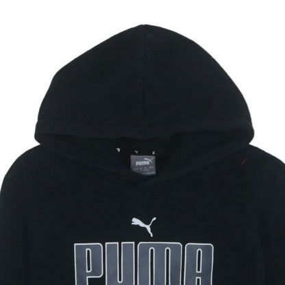 Puma Men's Black Pullover Hoodie Small Logo Fleece Sweatshirt