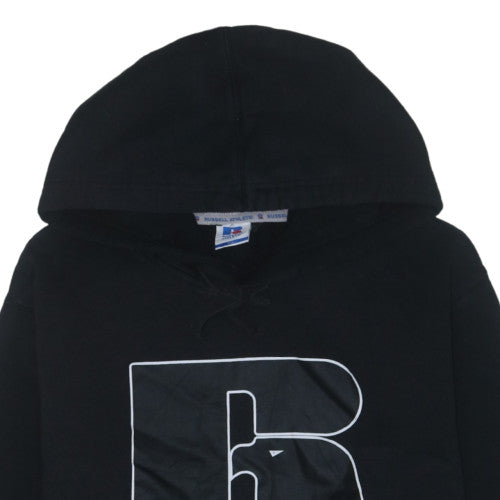 Mens UK Size 2XL Russell Athletic Black Pullover Hoodie