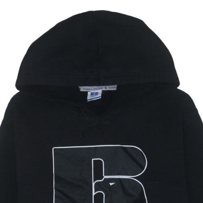 Mens UK Size 2XL Russell Athletic Black Pullover Hoodie