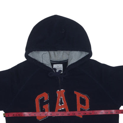 GAP Men’s Black Full Zip Hoodie M Logo Fleece Sweatshirt
