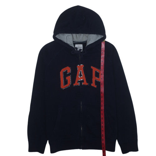 GAP Men’s Black Full Zip Hoodie M Logo Fleece Sweatshirt
