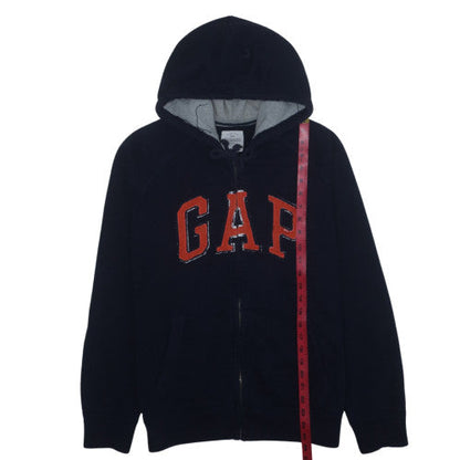 GAP Men’s Black Full Zip Hoodie M Logo Fleece Sweatshirt