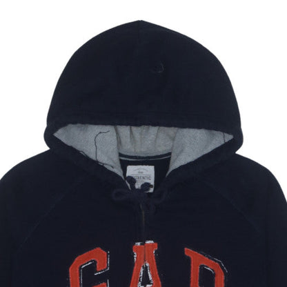 GAP Men’s Black Full Zip Hoodie M Logo Fleece Sweatshirt