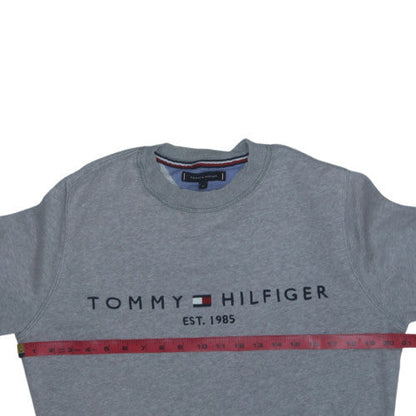 Tommy Hilfiger Men's Grey Crew Neck Sweatshirt Size M Cotton Blend