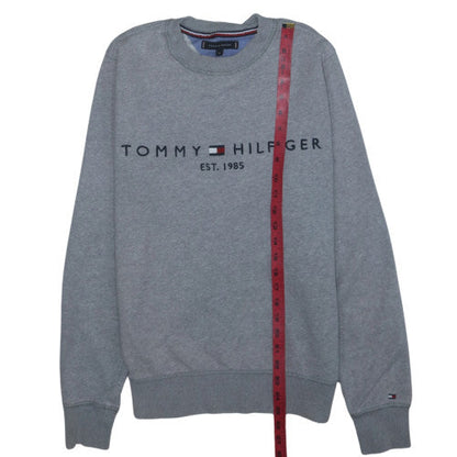 Tommy Hilfiger Men's Grey Crew Neck Sweatshirt Size M Cotton Blend