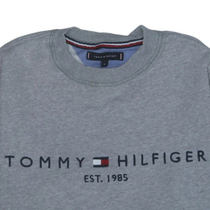 Tommy Hilfiger Men's Grey Crew Neck Sweatshirt Size M Cotton Blend