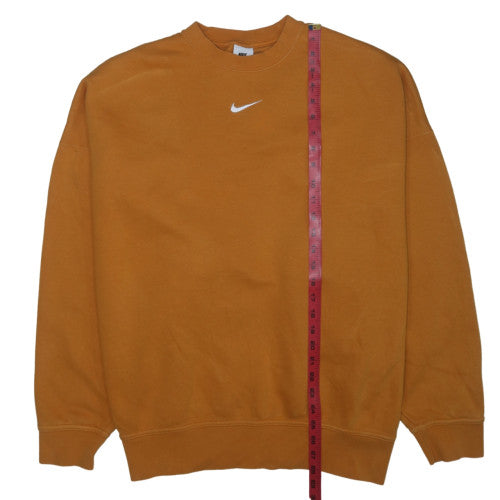Nike Women Mustard Orange Crew Neck Pullover Sweatshirt M
