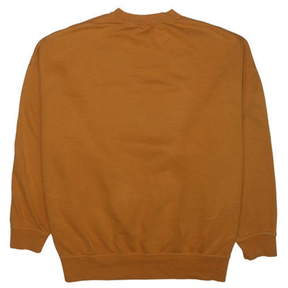 Nike Women Mustard Orange Crew Neck Pullover Sweatshirt M