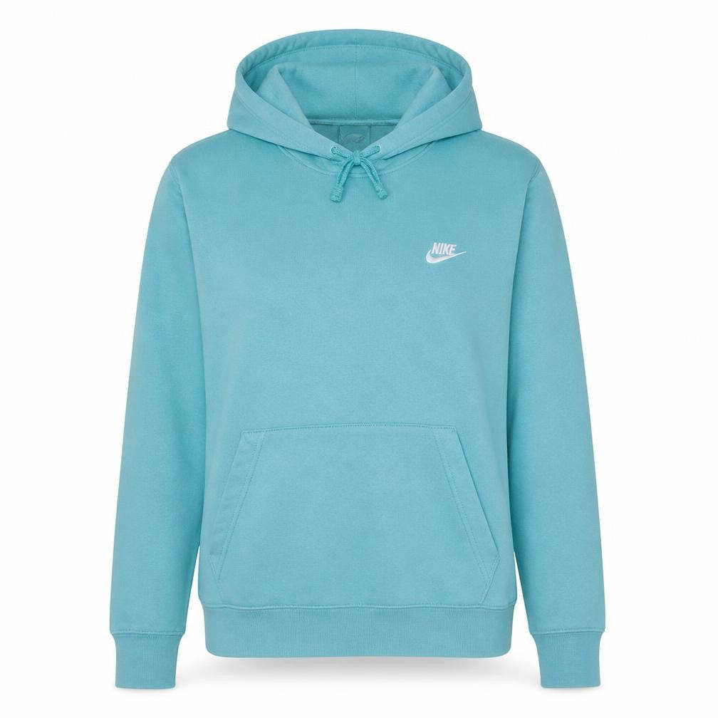 Nike Womens Blue Pullover Hoodie Medium Cotton Blend Casual