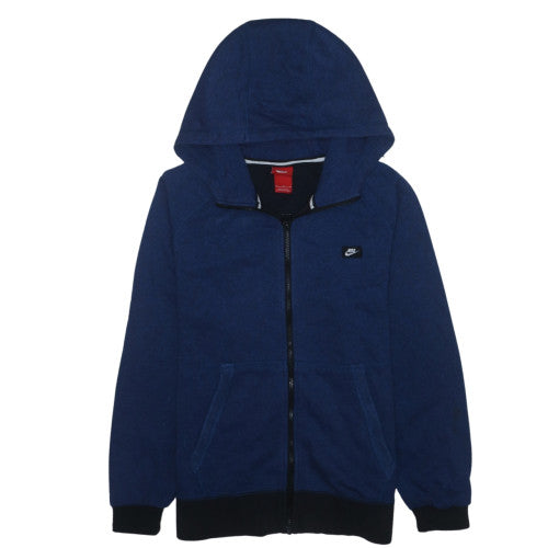 Nike Men's Blue Full Zip Fleece Hoodie Size M