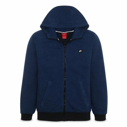 Nike Men's Blue Full Zip Fleece Hoodie Size M