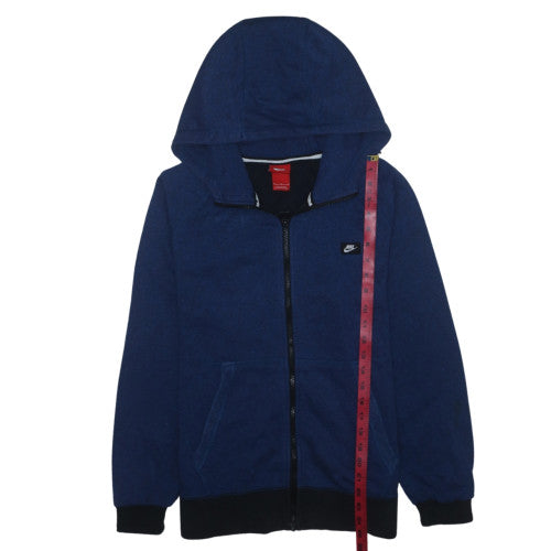 Nike Men's Blue Full Zip Fleece Hoodie Size M