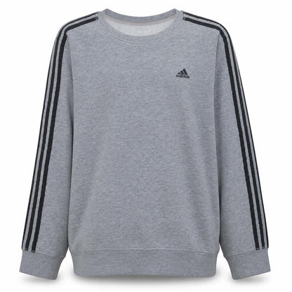 Adidas Mens Grey Crew Neck Sweatshirt Long Sleeve Classic Fit