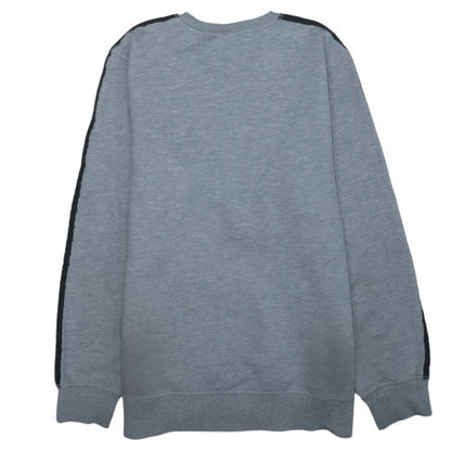 Adidas Mens Grey Crew Neck Sweatshirt Long Sleeve Classic Fit