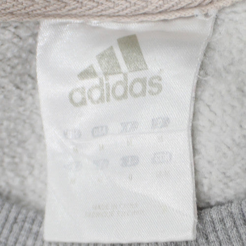 Adidas Mens Grey Crew Neck Sweatshirt Long Sleeve Classic Fit