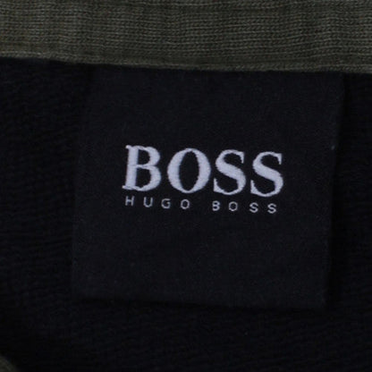 Hugo Boss Mens Black Full Zip Logo Hoodie Size L