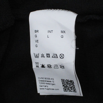 Hugo Boss Mens Black Full Zip Logo Hoodie Size L