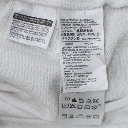 Levi's Men's White Pullover Hoodie L Relaxed Fit Logo Sweatshirt