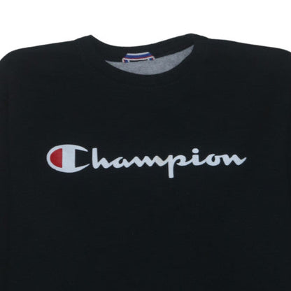 Champion Men's Black M Pullover Sweatshirt Logo Fleece