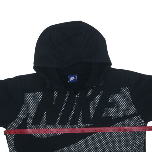 Nike Men's Black Full Zip Hoodie L Sports Fleece Graphic