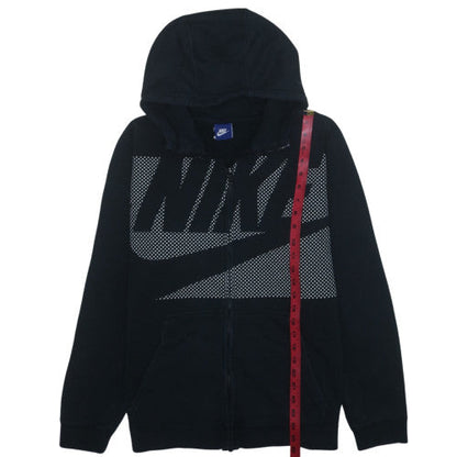 Nike Men's Black Full Zip Hoodie L Sports Fleece Graphic