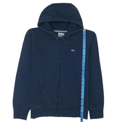 Tommy Jeans Men Blue Full Zip Hoodie L Classic Fleece