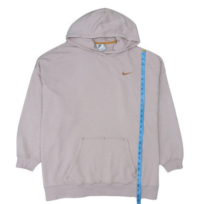Nike Womens Beige XL Pullover Hoodie Sweatshirt with Logo