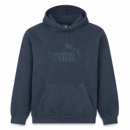 Puma Men’s Blue Pullover Hoodie L Regular Fit Graphic Logo Fleece