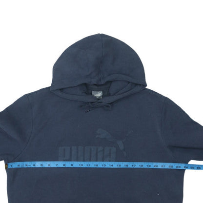 Puma Men’s Blue Pullover Hoodie L Regular Fit Graphic Logo Fleece