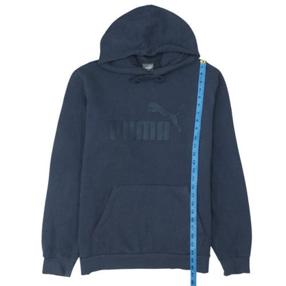 Puma Men’s Blue Pullover Hoodie L Regular Fit Graphic Logo Fleece