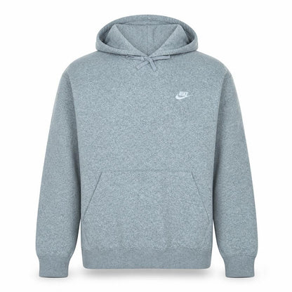Nike Men's Grey Pullover Hoodie L Regular Fit Fleece Sweatshirt