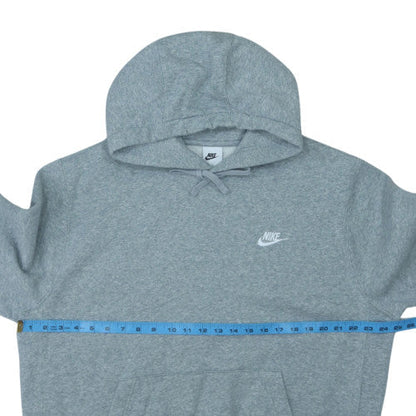 Nike Men's Grey Pullover Hoodie L Regular Fit Fleece Sweatshirt
