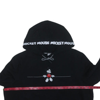 Disney Womens Black 2XL Pullover Hoodie with Mickey Mouse Print