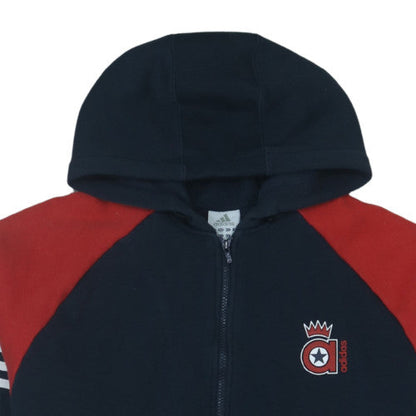 Adidas Men's Blue Full Zip Hoodie L Sports Fleece Sweatshirt