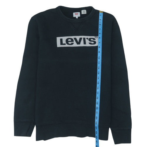Levi's Men's Black Crew Neck Graphic Logo Sweatshirt Size M