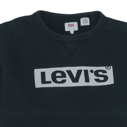 Levi's Men's Black Crew Neck Graphic Logo Sweatshirt Size M