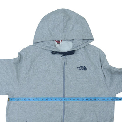 The North Face Men's Grey 2XL Full Zip Hoodie Fleece