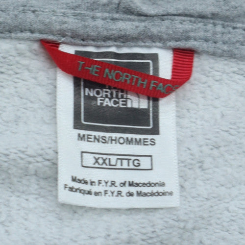 The North Face Men's Grey 2XL Full Zip Hoodie Fleece