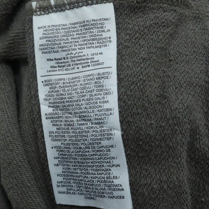 Nike Men's Grey Pullover Hoodie M Regular Fit Fleece Logo