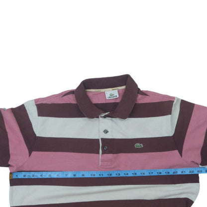 Lacoste Men's Multicoloured Striped Polo Shirt Size M Classic Fit